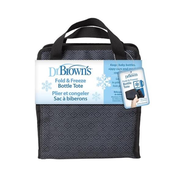 Fold & Freeze Bottle Tote, Travel Baby Bottle Insulated Cooler Bag - Picture 1 of 7